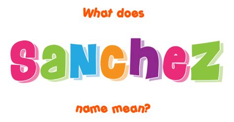 sanchez meaning in english